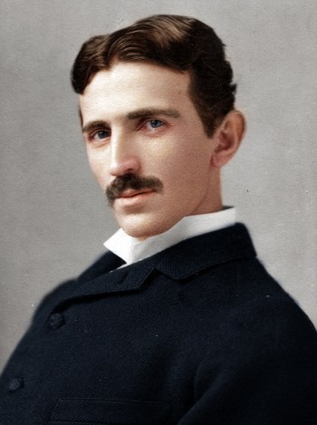 A colourised photograph of Nikola Tesla courtesy of Mads Madsen.