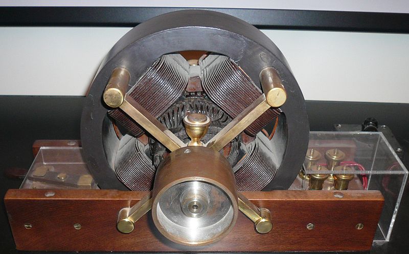 A model of Nikola Tesla's groundbreaking AC induction motor.